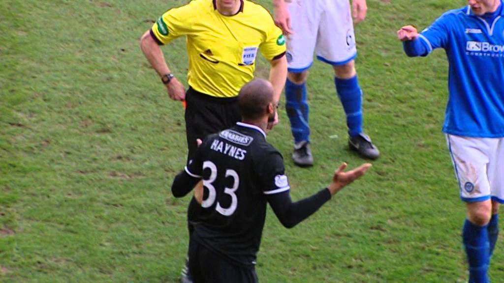 Haynes sent off for lashing out at Wotherspoon
