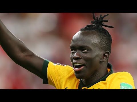 Sudan refugee Mabil dedicates penalty to Australia #shorts #football