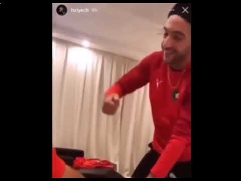 Hakim Ziyech wishing Noussair Mazraoui a happy birthday