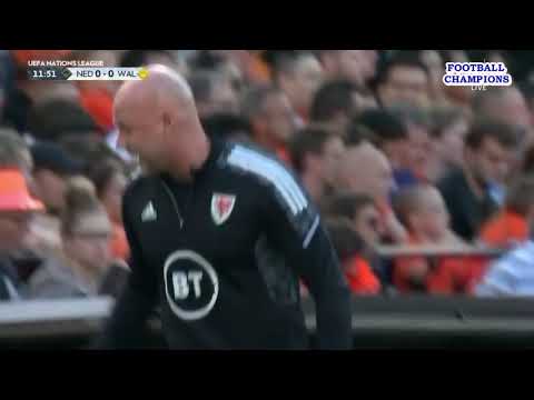 Trainer Rob Page verzweifelte Instanz, Niederlande-Wales, UEFA Nations League 2022