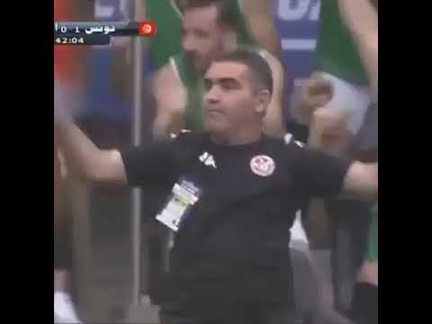 ردة فعل جلال القادري بعد الهدف الأول للمنتخب التونسي أمام المنتخب الشيلي