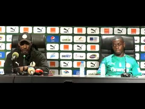 CONFERENCE de PRESSE ALIOU CISSE et NAMPALYS MENDY, RWANDA vs SENEGAL