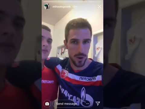 Nemanja Radonjić i Miloš Degenek posle pobede Zvezde