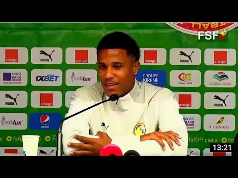 Ismail Jakobs en conférence de presse #Sénégal 🇸🇳🇸🇳