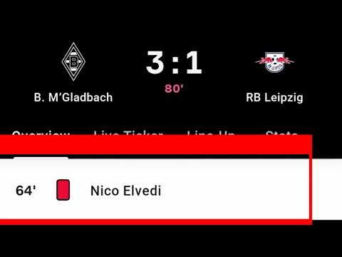 Nico Elvedi Red Card Vs RB Leipzig | 3-1 |