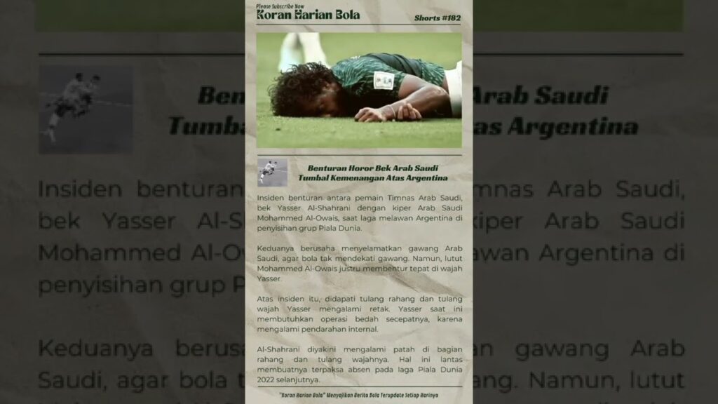 Benturan Horor Bek Arab Saudi, Tumbal Kemenangan Atas Argentina