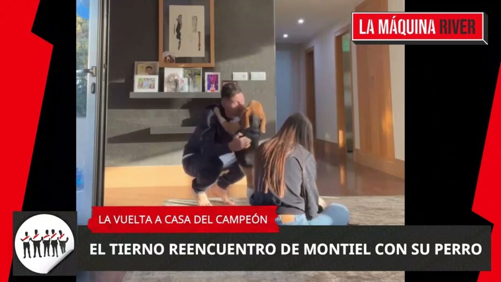 EL TIERNO REENCUENTRO DE GONZALO MONTIEL CON SU PERRO
