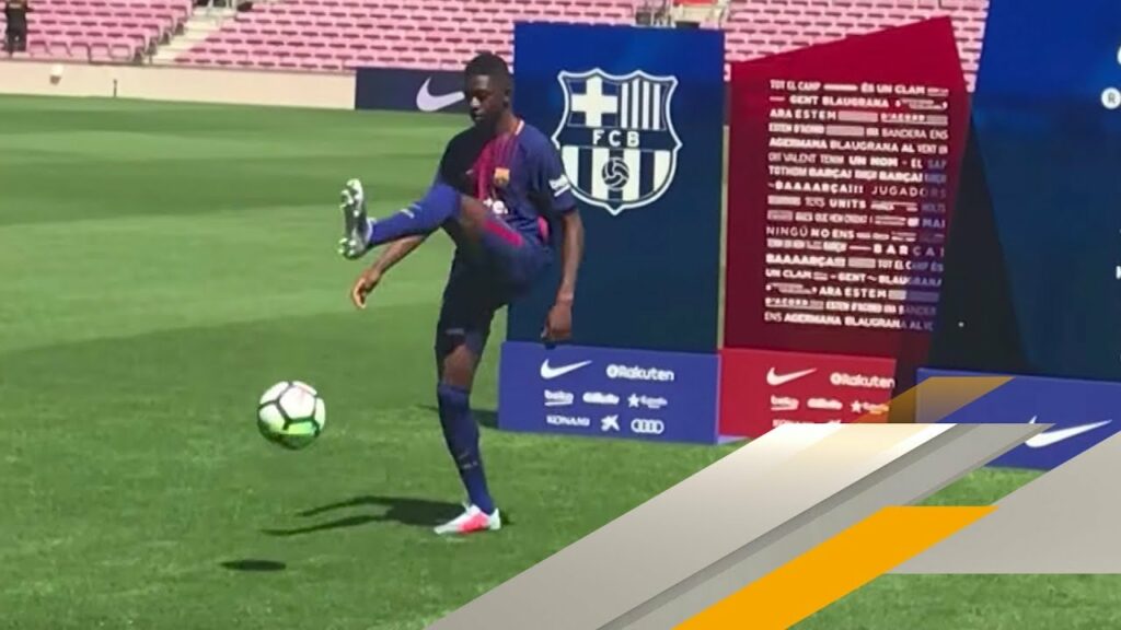 Fail bei Barca-Vorstellung! Ousmane Dembele "streikt" auch beim Jonglieren | SPORT1