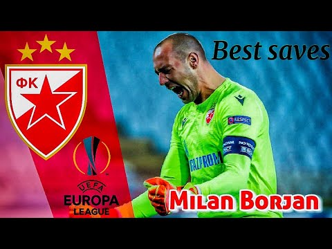 Milan Borjan • CRVENA ZVEZDA • Amazing saves (Best Europa League Goalkeeper)
