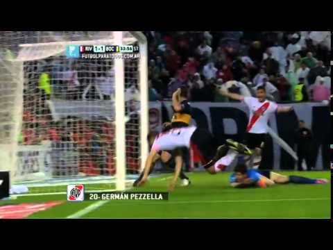 Gol de Germán Pezzella, River 1-1 Boca