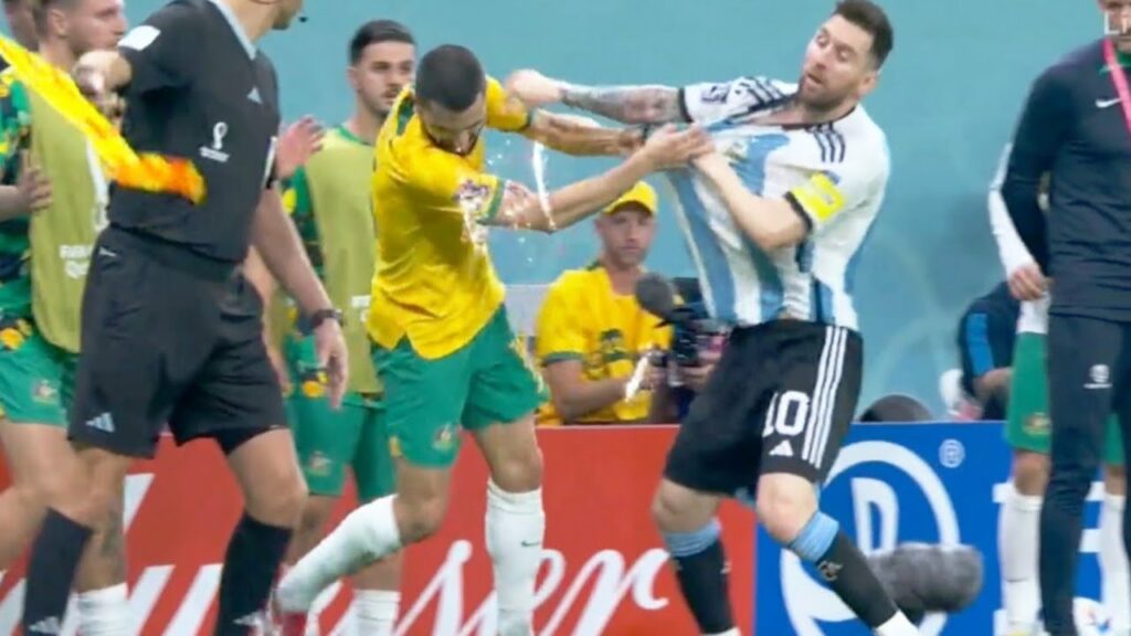Lionel Messi gave perfect reply after push down by Behich|Argentina vs Australia Fifa World Cup 2022