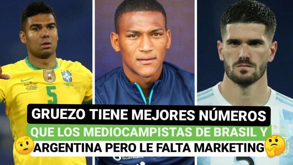 🚨 Carlos Gruezo tiene mejores números que los mediocampistas 😎 de Brasil y Argentina💪