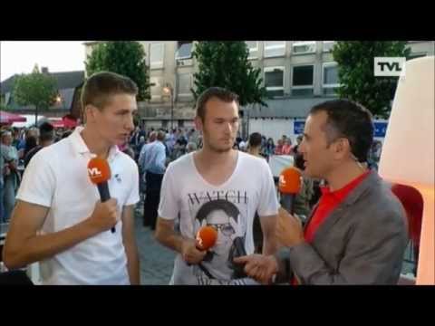 Hans Vanaken op bezoek tijdens de Profronde in Lommel