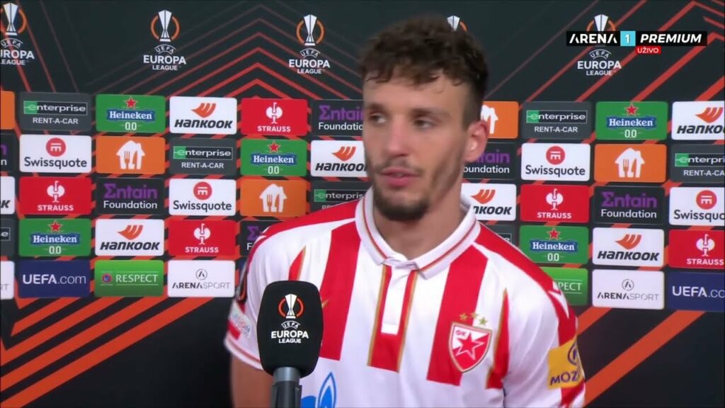 ZADOVOLJNI IGROM I POBEDOM: Strahinja Erakovića za TV Arena sport nakon Ferencvaroša / 06.10.2022.