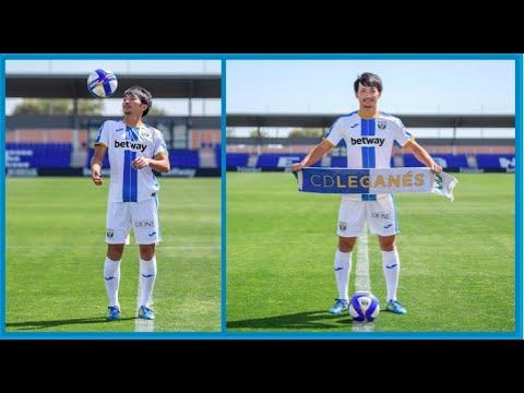 GAKU SHIBASAKI VISTE LA CAMISETA DEL C.D. LEGANÉS POR 1ª VEZ