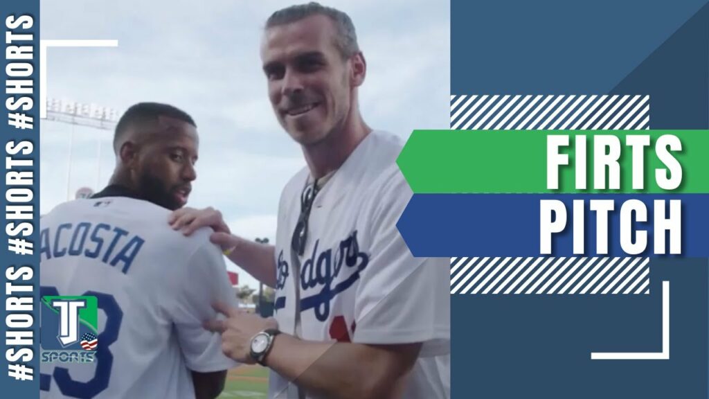 Bale TEASED his team mate Kellyn Acosta after the pair threw the FIRST PITCH for Dodgers #Shorts Bale TEASED his team mate Kellyn Acosta after the pair threw the FIRST PITCH for Dodgers #Shorts
