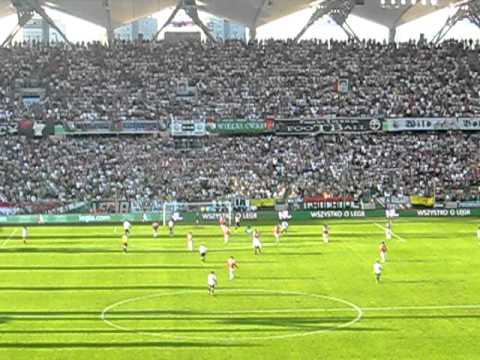 Legia Warszawa - Arsenal Londyn 07.08.2010 Gol na 4-4 Artur Jędrzejczyk