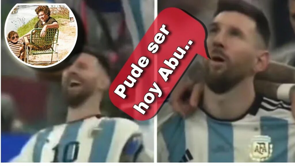 La reacción de Messi al penal de Montiel