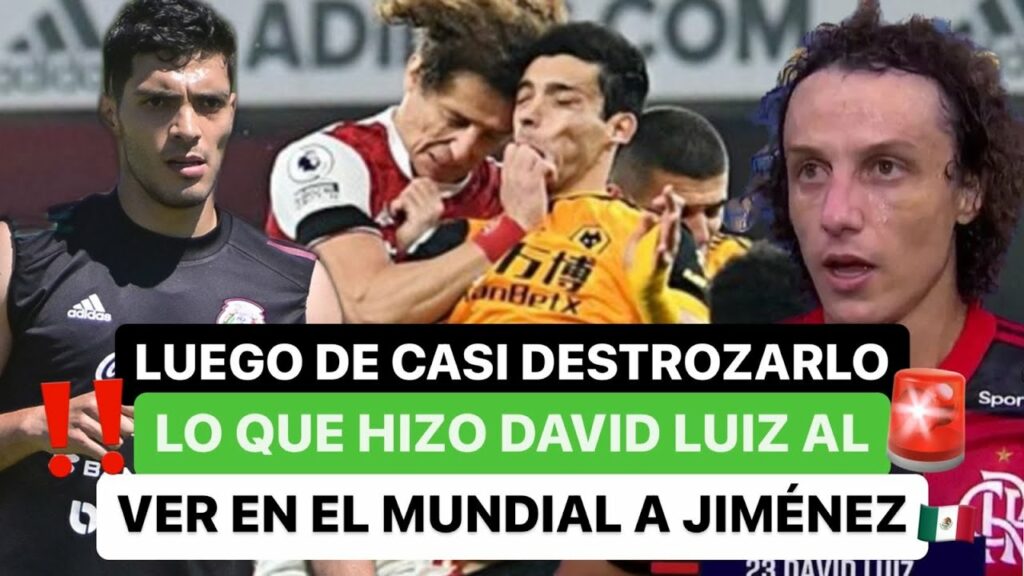🚨 Luego de casi destrozarlo 😰, lo que hizo David Luiz 🇧🇷 al ver en el Mundial 🏆 a Jiménez 🇲🇽