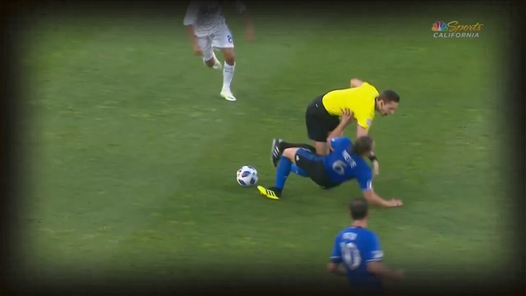 MLS Ref destroys Montreal midfielder. MLS Ref destroys Montreal midfielder.