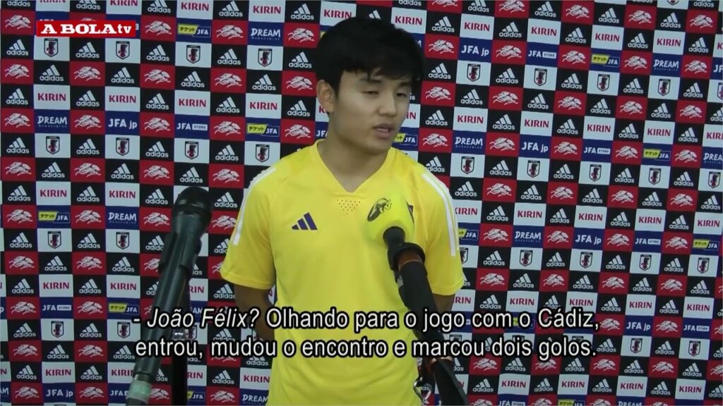 Takefusa Kubo abordou as hipóteses de Portugal, falou sobre João Félix e o colega Hidemasa Morita