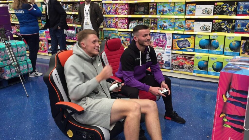 Stoke City players Tom Edwards and Harry Souttar meets fans at launch of lastest FIFA game