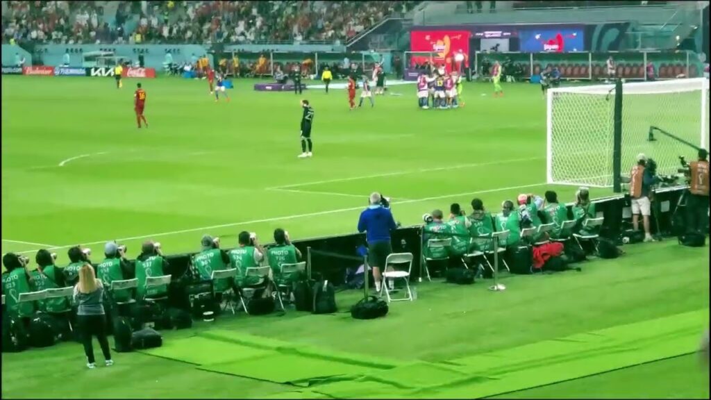 【現地映像】ワールドカップ日本対スペイン 田中碧選手逆転ゴール！！！