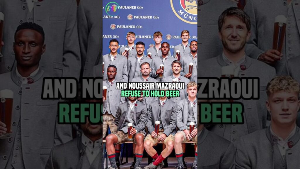 Mane and mazraoui both didn’t hold beer at Bayern photoshoot #soccer #football #shorts