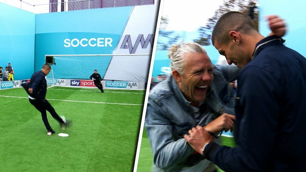Conor Coady vs Jason Byrne | Penalties, volleys, free kicks & crossbar challenge | Soccer AM Pro Am