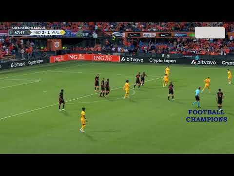 Teun koopmeiners Abwehrszene in der Nähe des Torpfostens, Niederlande-Wales, UEFA Nations League 22