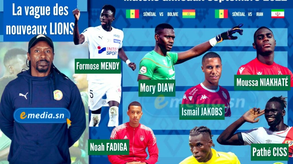 OFFICIEL List Sénégal   Ismail Jakobs  Moussa Niakhaté • Formose Mendy Fadiga • Pathé Ciss Nicolas