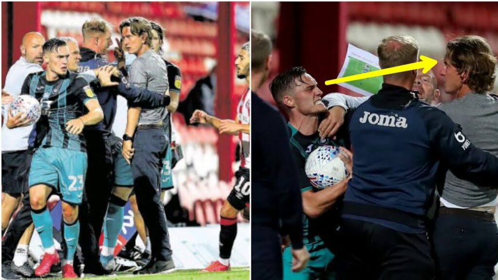 Thomas Frank and Connor Roberts ANGRY confrontation | Brentford Vs Swansea