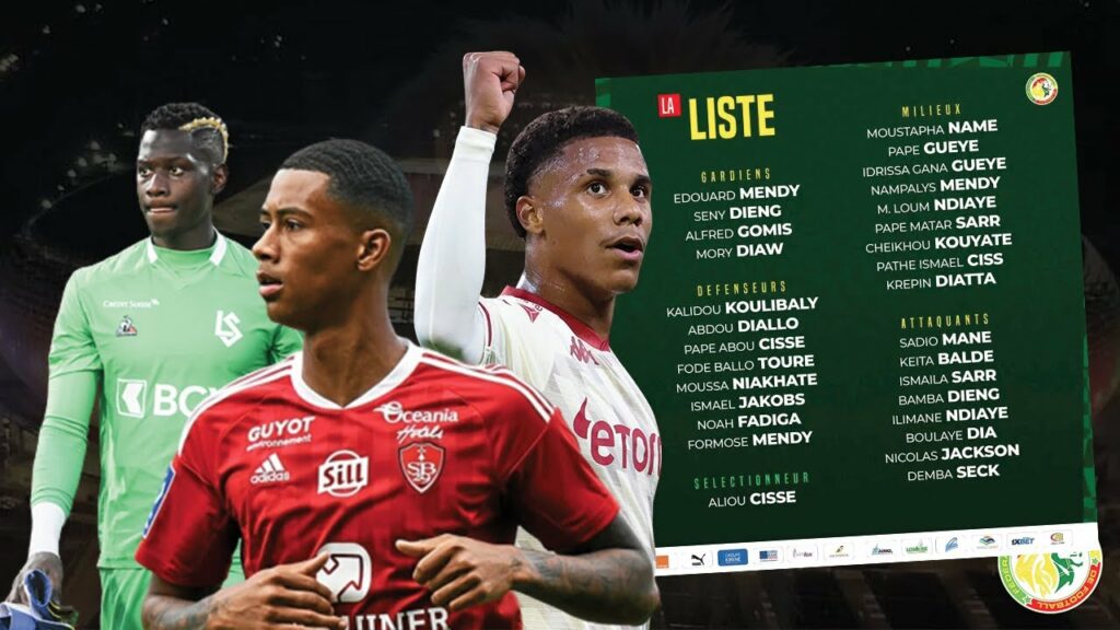 Voici la liste des 29 du Sénégal avec Noah Fadiga, Ismaël Jakobs et Moussa Niakhaté