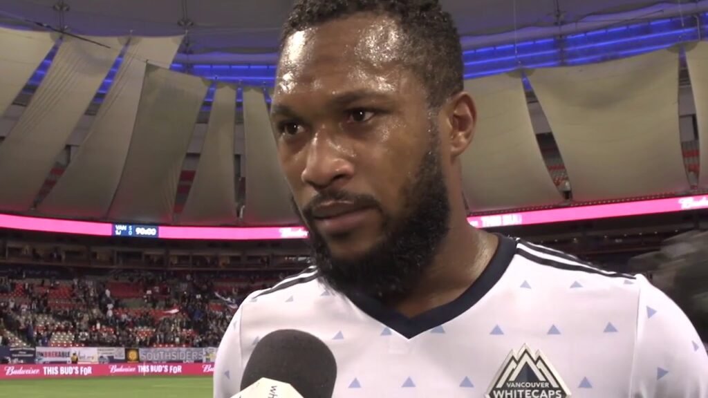 Kendall Waston on field postgame