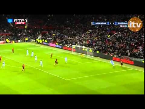 Golo de Raphael Guerreiro Argentina 0 Portugal 1