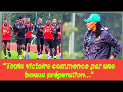 🇨🇲Les lions Indomptables en stage avec le manager Rigobert Song.