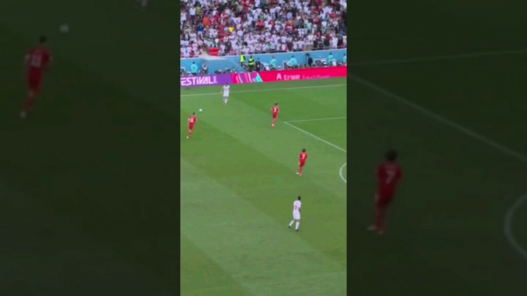 amazing kick from roozbe cheshmi #football #worldcup #goals