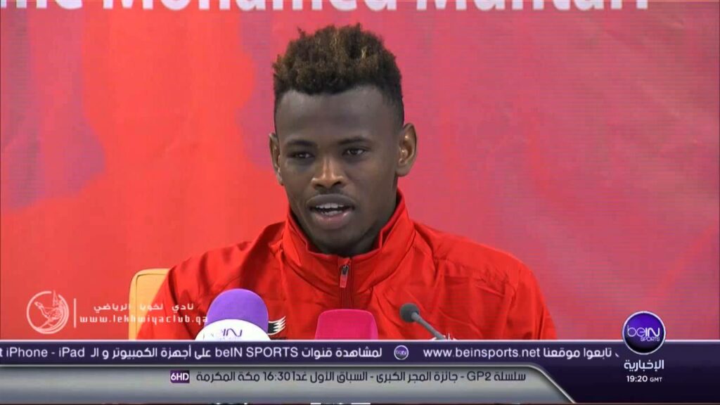 تقديم لاعب لخويا الجديد محمد مونتاري لوسائل الإعلام beIN SPORTS