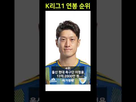 K리그 연봉 순위 2022 랭킹 TOP5