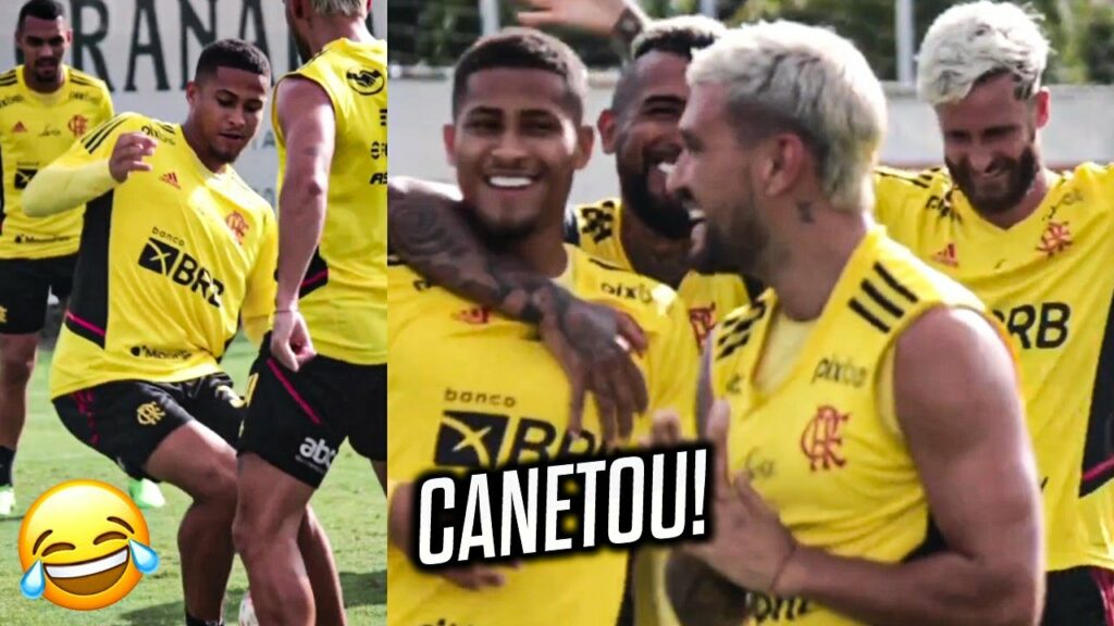 ARRASCAETA DÁ CANETA EM JOÃO GOMES!🤣 E PEDRO & EVERTON RIBEIRO VOLTAM AOS TREINOS❤️🖤