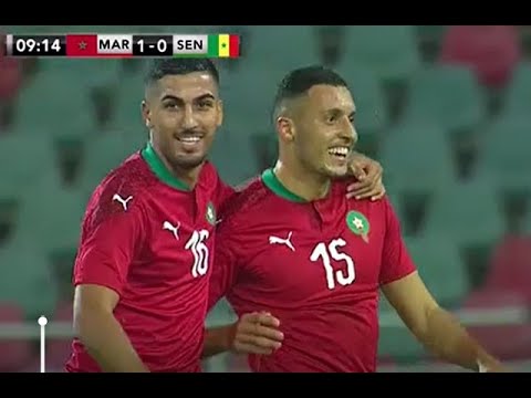 ⚽(09') But du Maroc de SELIM AMALLAH (Maroc 1-0 Sénégal) #Senegal #wiwsport
