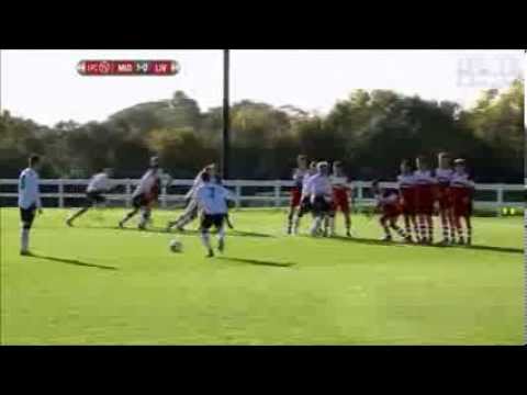 LFC U18 Harry Wilson scored a free-kick vs Middlesbrough