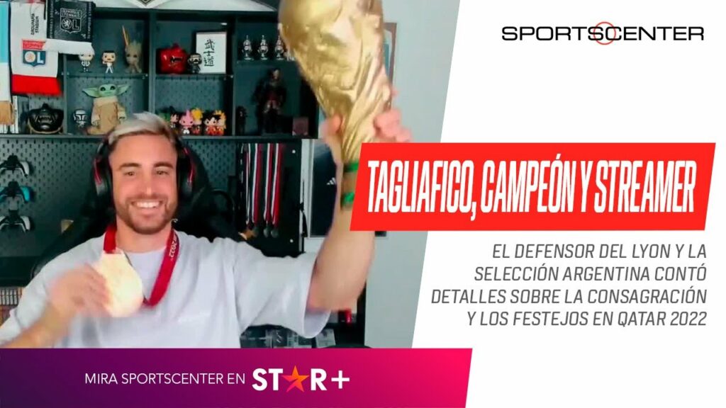 CAMPEÓN DEL MUNDO Y STREAMER: Nico Tagliafico y los festejos de #Argentina tras #Qatar2022