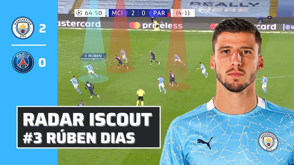 Radar iScout: #3 Rúben Dias | Man.City 2-0 PSG | Tactical Analysis