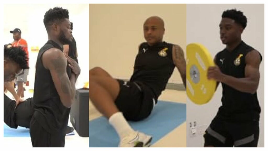 Thomas Partey, Andre Ayew, Mohamed Kudus & Black Stars players hit the gym ahead of World Opener