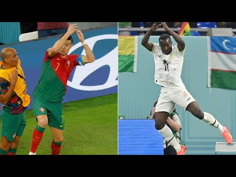 Ghanaian Player Imitates Cristiano Ronaldo's Celebration after scoring a goal against Portugal 😂