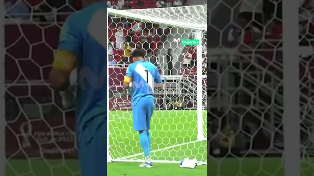 preciso momento en que el arquero de Australia Andew Redmayne jugó sucio contra Pedro Gallese