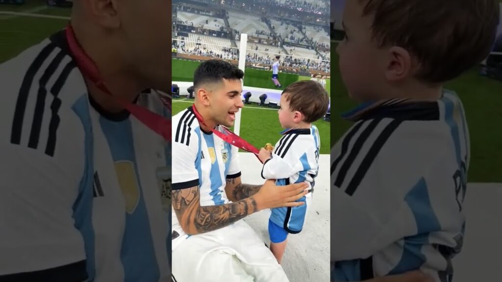 Cristian Romero with His cute Son