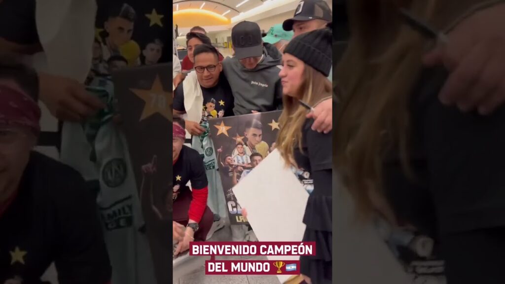 Thiago #Almada fue recibido por hinchas del #AtlantaUnited como primer campeón del mundo de la #MLS