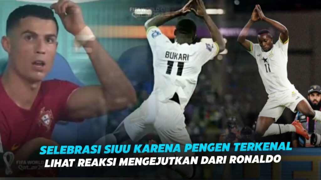PAMER SELEBRASI DI DEPAN EMPUNYA !! Lihatlah Reaksi Ronaldo Saat Selebrasinya Ditirukan Osman Bukari